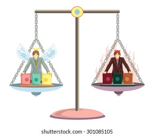 The advantage of the interchange with angels and demons.scales
