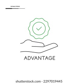 Advantage Line Icon Vector Design.