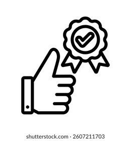Advantage Line Vector Illustration On White Background.