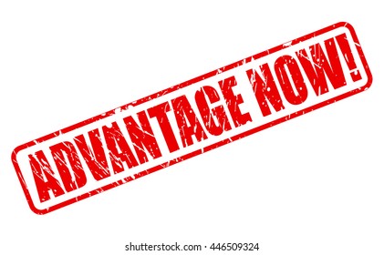 ADVANTAGE NOW RED STAMP TEXT ON WHITE