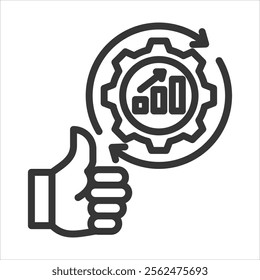 Advantage Outline Icon Vector Illustration