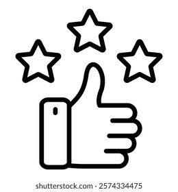 Advantage Outline Icon Vector Illustration