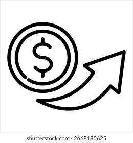 Ilustración vectorial de icono de contorno de ventaja