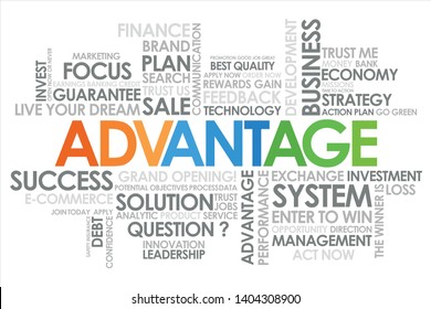 Advantage Word Cloud White Background Stock Vector (Royalty Free ...