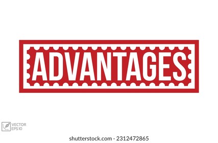 Advantages stamp red rubber stamp on white background. Advantages stamp sign. Advantages stamp.