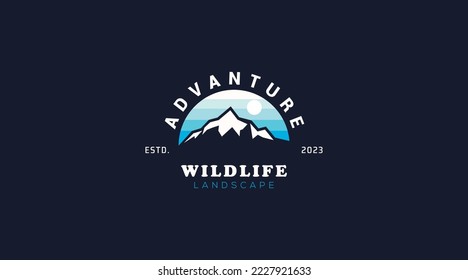 Advanture wild life logo design vector template