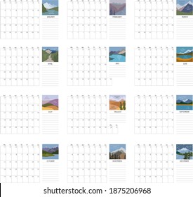 Advent calendar 2021 monthly, Daily Planner, Month schedule weekly