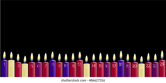 Advent Calendar with candles
