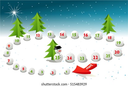 Advent calendar - Christmas board game