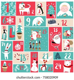 Advent calendar and christmas decoration
