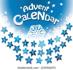 Advent calendar - Christmas holiday background