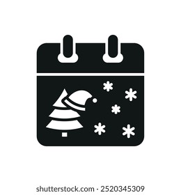 Advent calendar christmas icon vector basic design simple and modern concept graphic