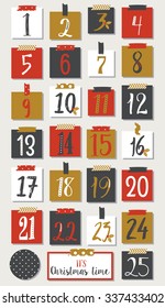 Advent calendar. Christmas poster.