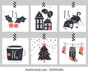 Advent calendar.Six days of christmas. One of the four parts of the calendar. Look in my portfolio.