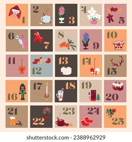 Advent Calendar square size vector art
