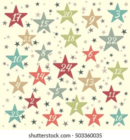 Advent calendar with stars