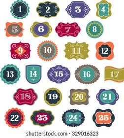 Advent Calendar - tags, labels and elements