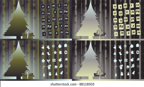 Advent calendar with two different colors eps8