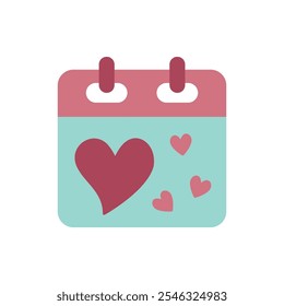 Advent calendar valentine day icon vector basic design simple and modern concept graphic