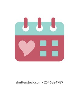 Advent calendar valentine day icon vector basic design simple and modern concept graphic