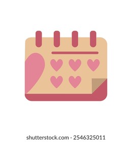 Advent calendar valentine day icon vector basic design simple and modern concept graphic