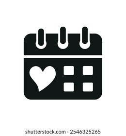 Advent calendar valentine day icon vector basic design simple and modern concept graphic