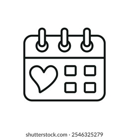 Advent calendar valentine day icon vector basic design simple and modern concept graphic