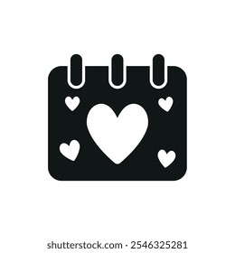 Advent calendar valentine day icon vector basic design simple and modern concept graphic