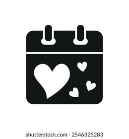 Advent calendar valentine day icon vector basic design simple and modern concept graphic