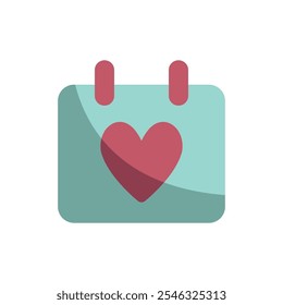 Advent calendar valentine day icon vector basic design simple and modern concept graphic