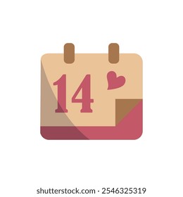 Advent calendar valentine day icon vector basic design simple and modern concept graphic