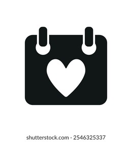 Advent calendar valentine day icon vector basic design simple and modern concept graphic