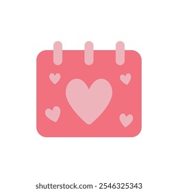 Advent calendar valentine day icon vector basic design simple and modern concept graphic