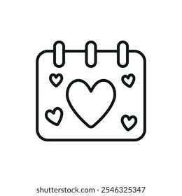 Advent calendar valentine day icon vector basic design simple and modern concept graphic