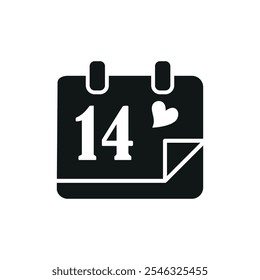 Advent calendar valentine day icon vector basic design simple and modern concept graphic