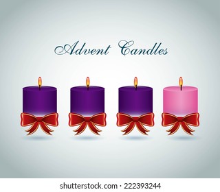 advent candles graphic design , vector illustration