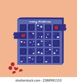 advent chocolate calendar vector illustration