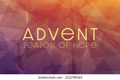 Advent, la temporada de banner de esperanza en morado cálido y oro, como parpadear luz de velas.