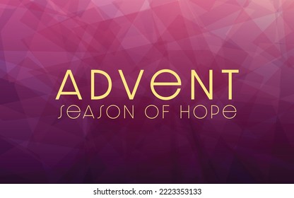 Advent, the season of hope banner in warm purple, pink and gold, like flickering candle light.