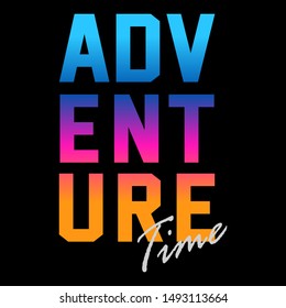 ADVENTUR TIME ABSTRACT GRADIENT,Graphic design print t-shirts sport,vector