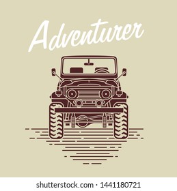 Adventure 4x4 Vehicle illustration .