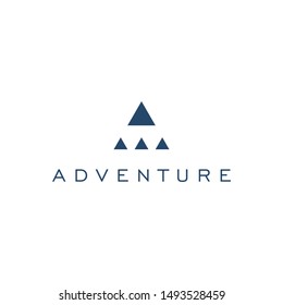 adventure abstract mountain logo design, triangle logo icon  design. modern style