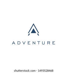 adventure abstract mountain logo design, triangle logo icon  design. modern style