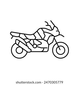 adventure adv line icon Vector. adventure adv sign. contorno aislado negro ilustración