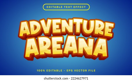 adventure arena 3d text effect and editable text effect