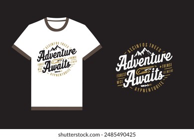 Arte de aventura tipografía Vector ilustrador