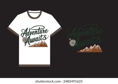 Adventure aw art typography vector 