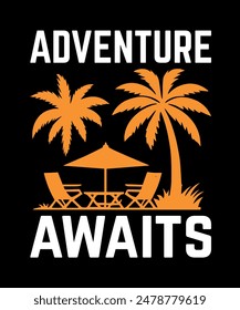 Adventure Awaits Camping T-Shirt Design