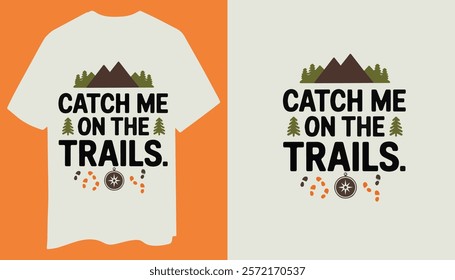 Adventure Awaits T-Shirt Design – Bold Hiking and Camping Theme