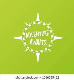 Adventure awaits. Vector illustration.